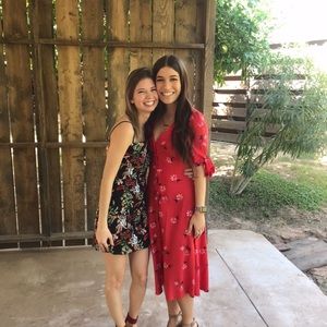 Floral embroidered dress